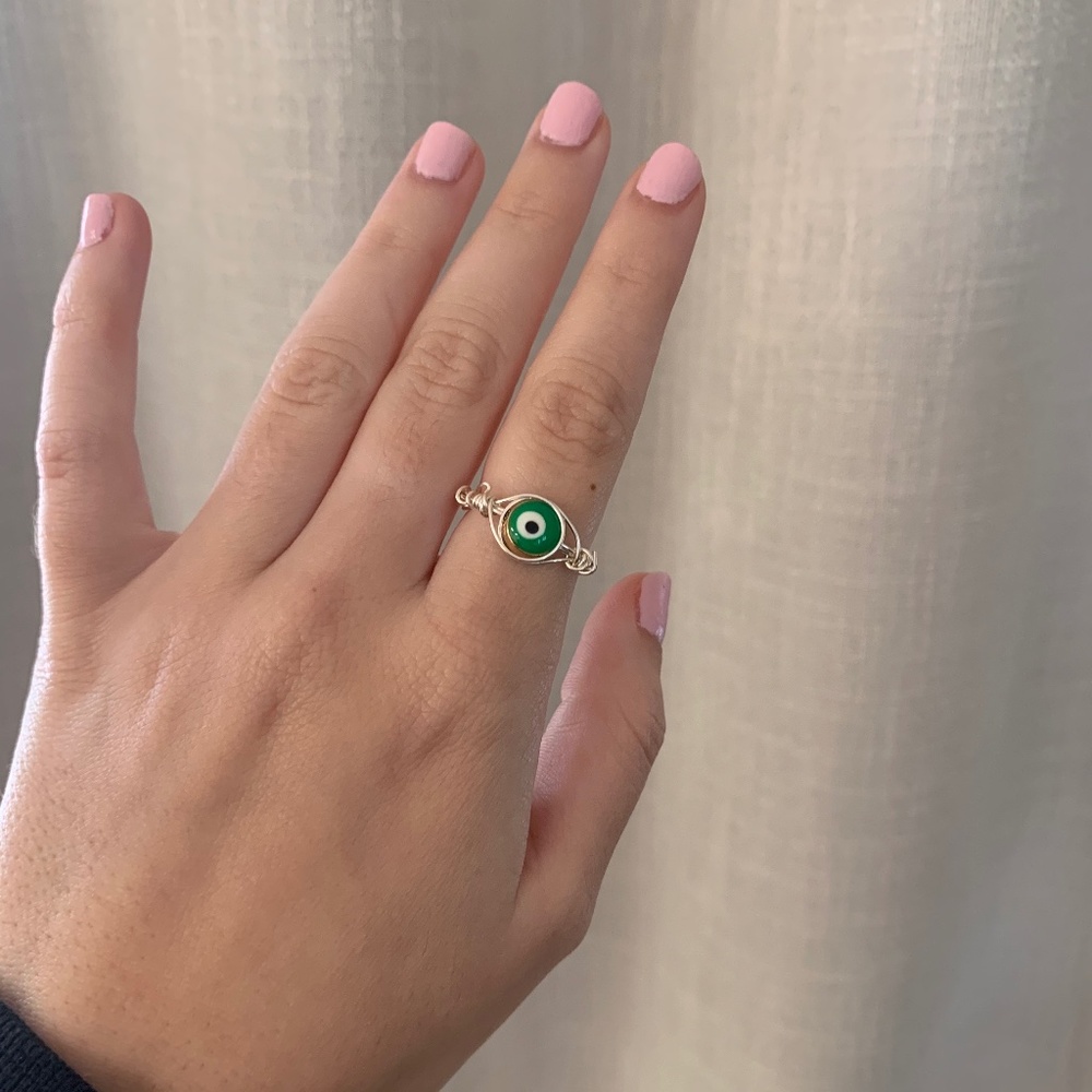 Evil Eye wire ring